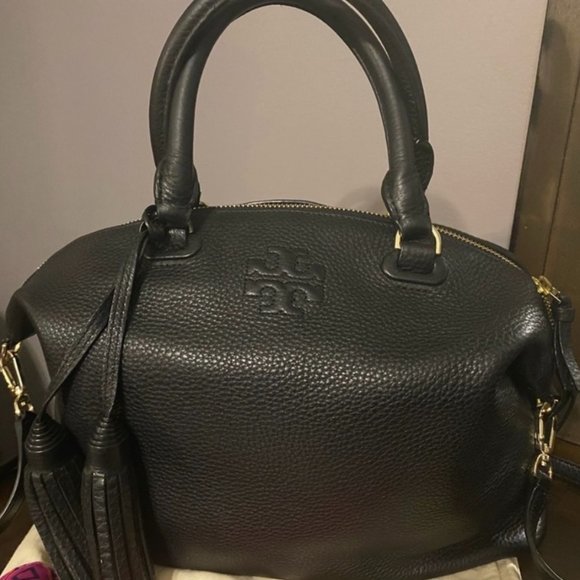 Tory Burch Handbags - Black leather Tory Burch satchel